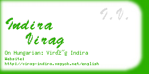 indira virag business card